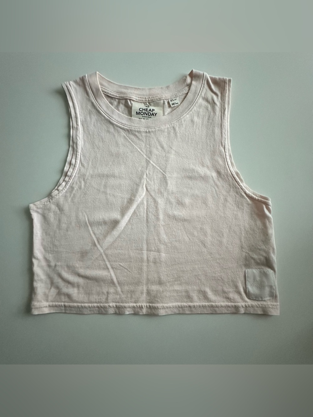 Cheap Monday Light Pink Sleeveless Cropped Tank